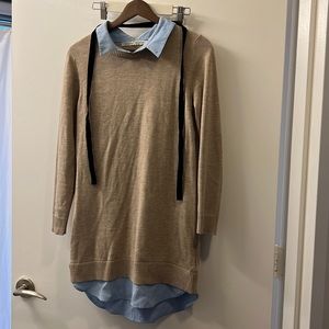 English factory collared sweater dress